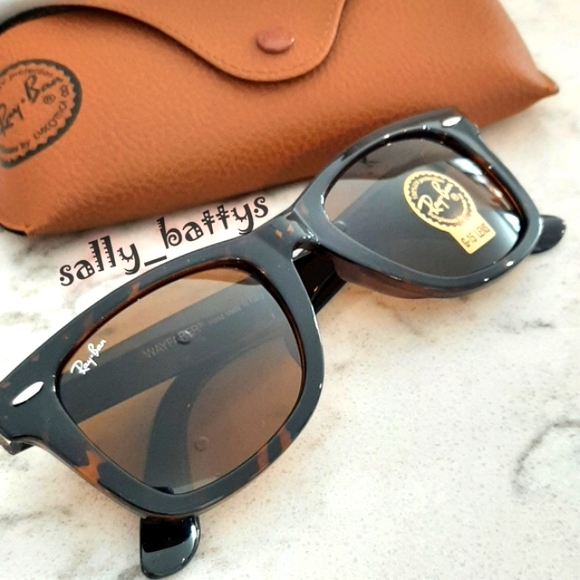 RayBan (Store Display) Wayfarer Brown Lens RB2140 Tortoise Brown - Picture 6 of 12